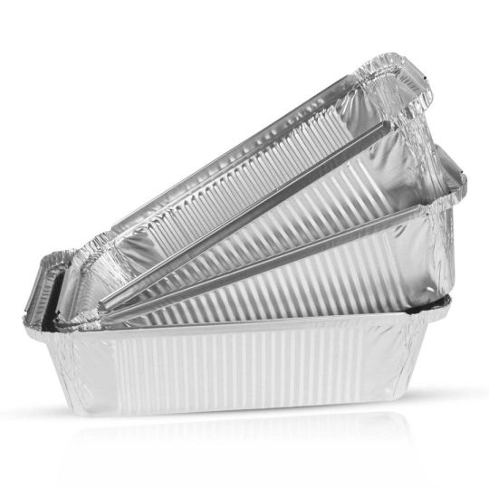 100 x Aluminium Foil Containers with Lids - Size No 6A- Fo
