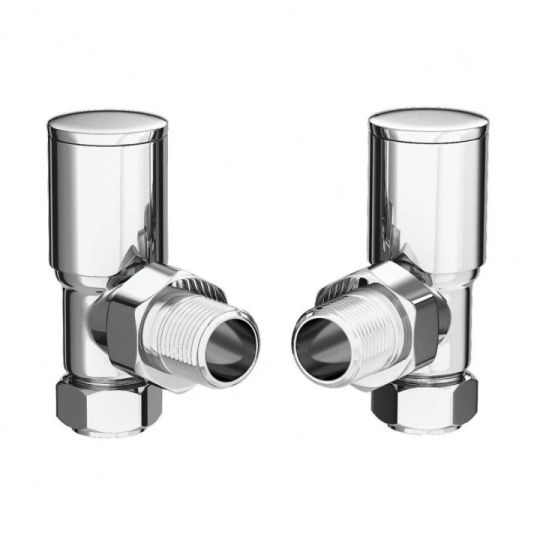 15mm Angled Radiator Valves Chrome | Heating Central Heating Pipe Fitt