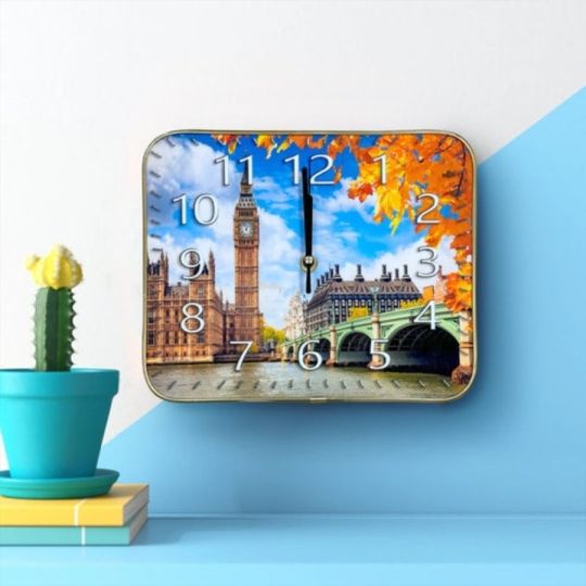 20Cm x 25Cm Wall art deco wall clocks London Porcelain Painting Clock