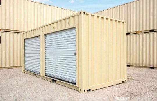 20ft Shipping Container with a Roll-Up Door.