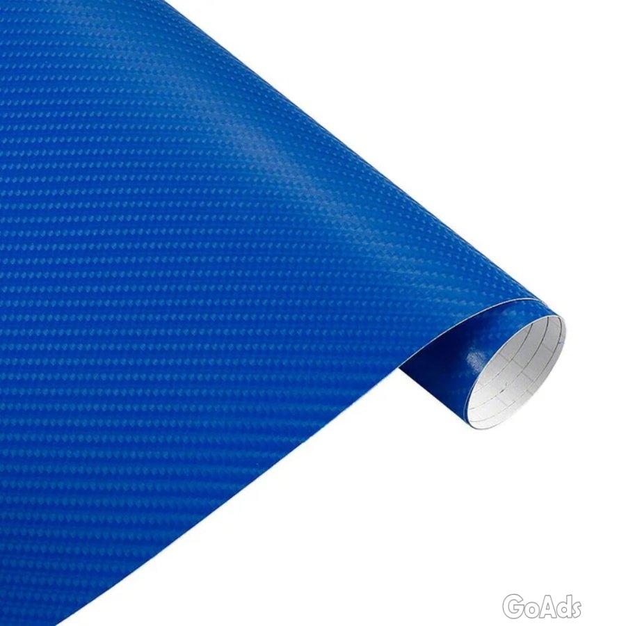 3D 4D 7 BLUE Carbon Fibre Vinyl Film Wrap DIY Waterproof Auto car