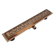 600mm Tetris Linear Wet Room Drain Bronze Shower Floor Waste Channel G