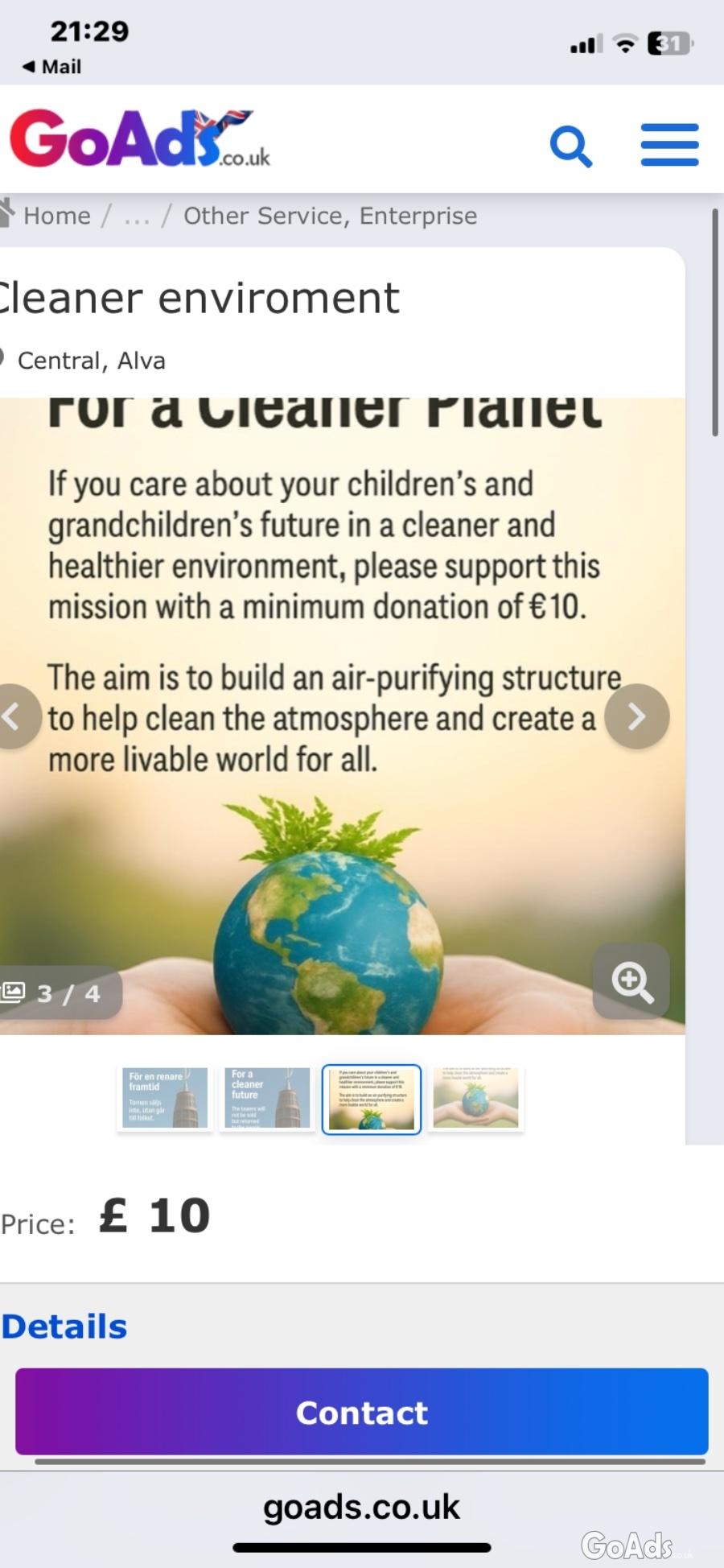 Air purification system. For a cleaner environment.