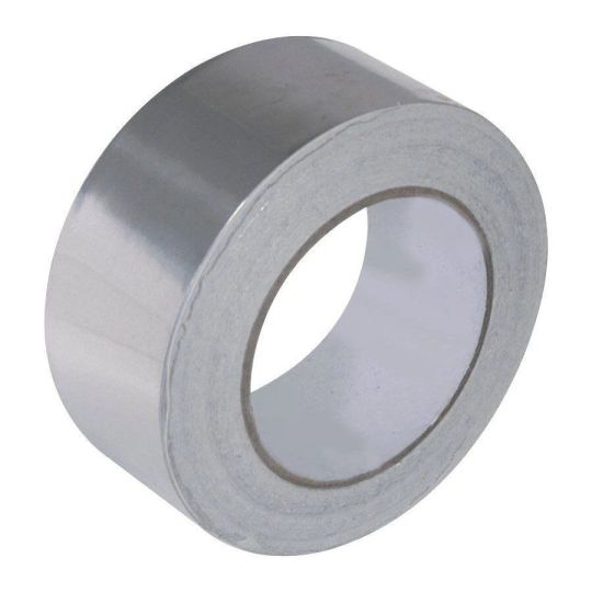 Aluminium Foil Tape Rolls 50mm x 45m Roll Heat Insulation Duct Self Ad