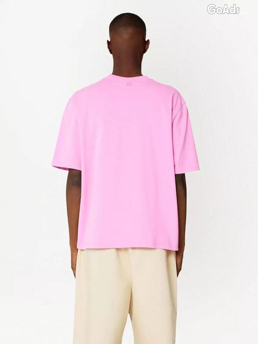 AMI De Coeur UTS004.726 Embroidered Heart Heavy Organic Cotton T-Shirt