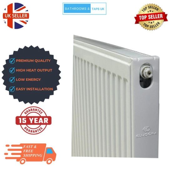 Central Heating Steel Panel Type 11 Single Panel Radiator E-RAD White