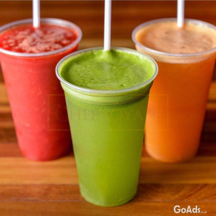 CHEF ROYALE Plastic Smoothie Cups - Plastic Cups- Smoothie Cup for Smo