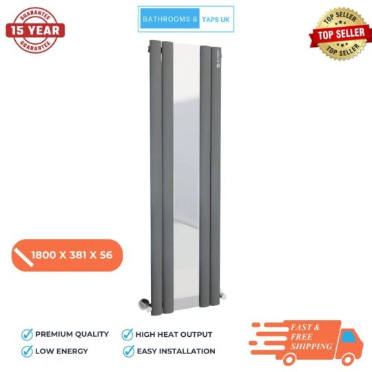 DESIGNER MIRROR RADIATOR | MULTIPLE SIZES & COLOURS | MODERN CENTRAL H