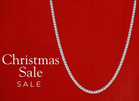 Christmas Sparkle: Diamond Tennis Necklaces Sale at Divour Diamonds