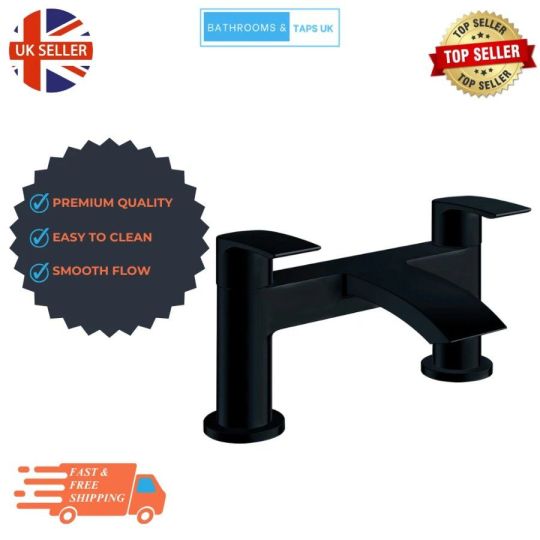 Eludora Montana Bath Filler Tap – Matte Black Bathroom Bath Mixer