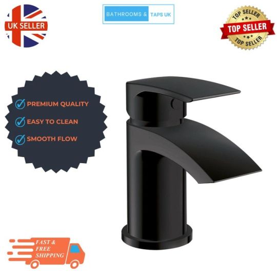 Eludora Montana Mono Basin Mixer Tap – Matte Black Bathroom Sink Tap