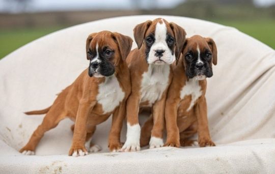 Female and male Boxer puppies available. Kids friendly too.