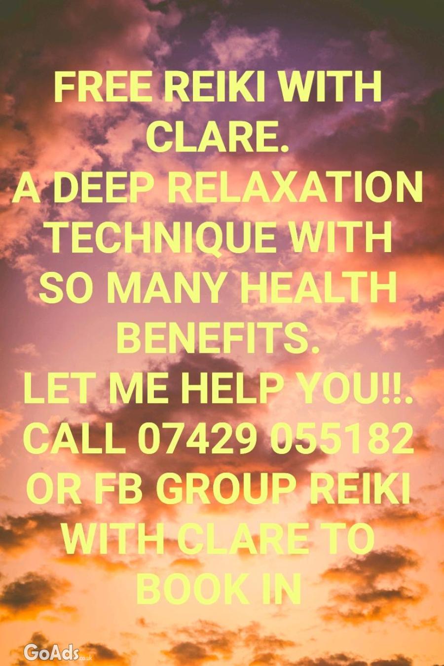 FREE REIKI WITH CLARE 