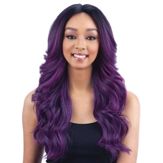 Freetress DARK PURPLE Equal Silk Base Lace Front Wig – Teresa