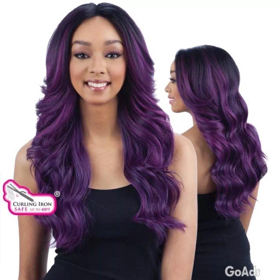 Freetress DARK PURPLE Equal Silk Base Lace Front Wig – Teresa