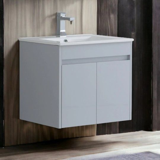 Light grey 600mm - Wall Hung Basin Unit