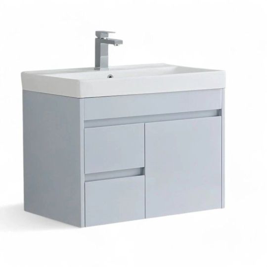 Light Grey 750mm - Wall Hung Basin Unit - 100% Waterproof washbasin st