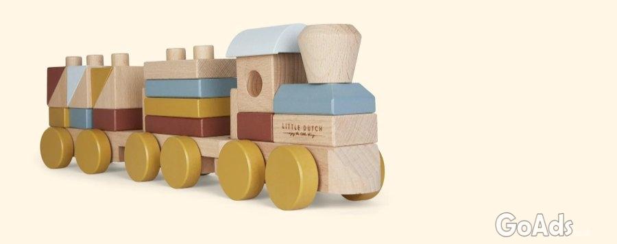 Little Dutch Stacking Train Rainbow Pure & nature