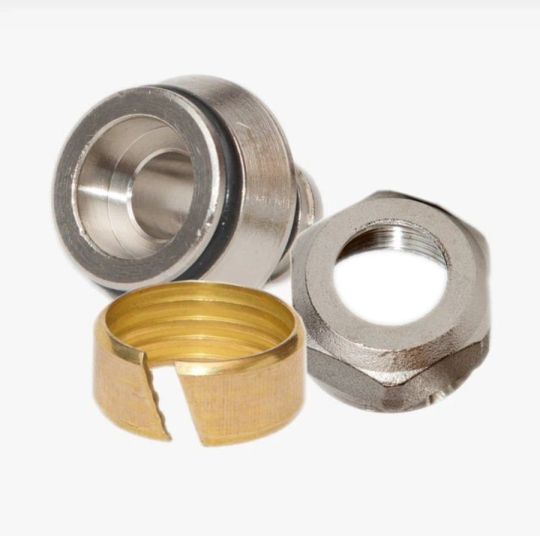 Manifold Adaptor Brass Plumbing Heating Pipe Fitting Connector 16mm 1/