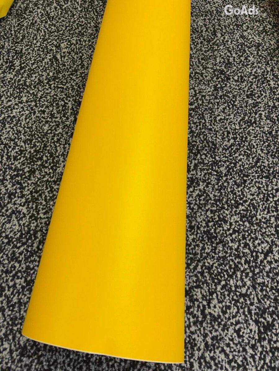 MATT YELLOW Car Sheet Film Car Wrapping Film Sticker Air