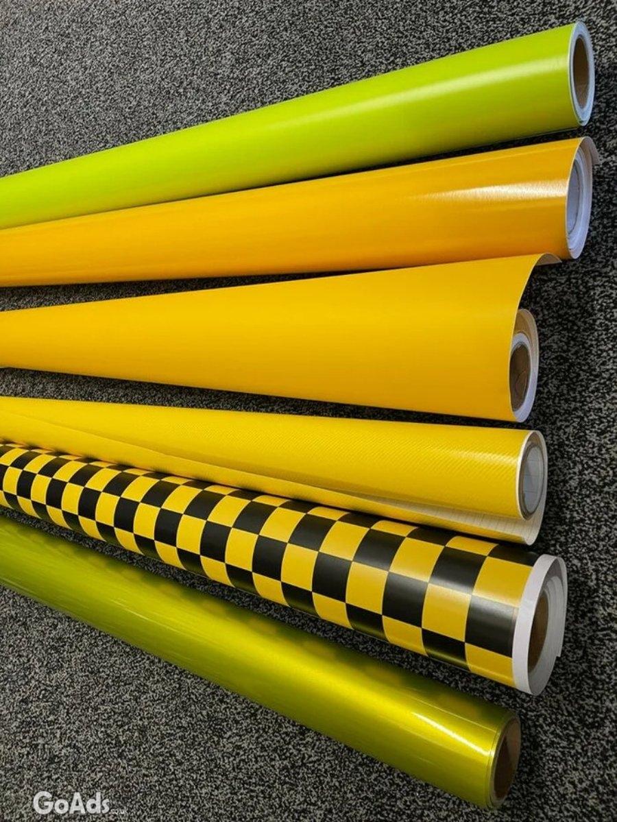 Matte yellow Yellow Matte Gloss Car Vinyl Wrap Sheet