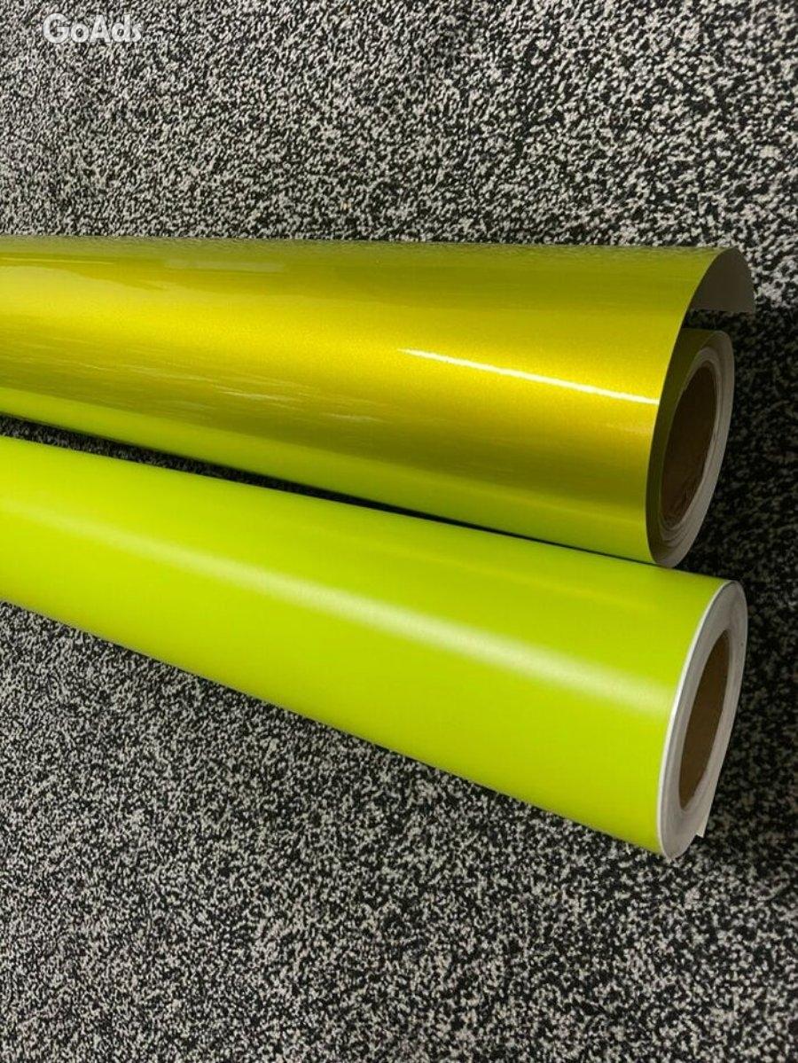 Matte yellow Yellow Matte Gloss Car Vinyl Wrap Sheet