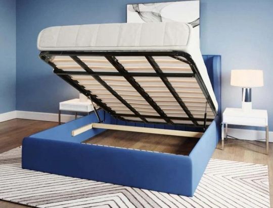 Melrose Ottoman King Size Bed With Matching Winged Headboard