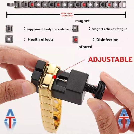 Men's Magnetic Therapy Bracelet Arthritis Pain Relief Weight Loss Heal