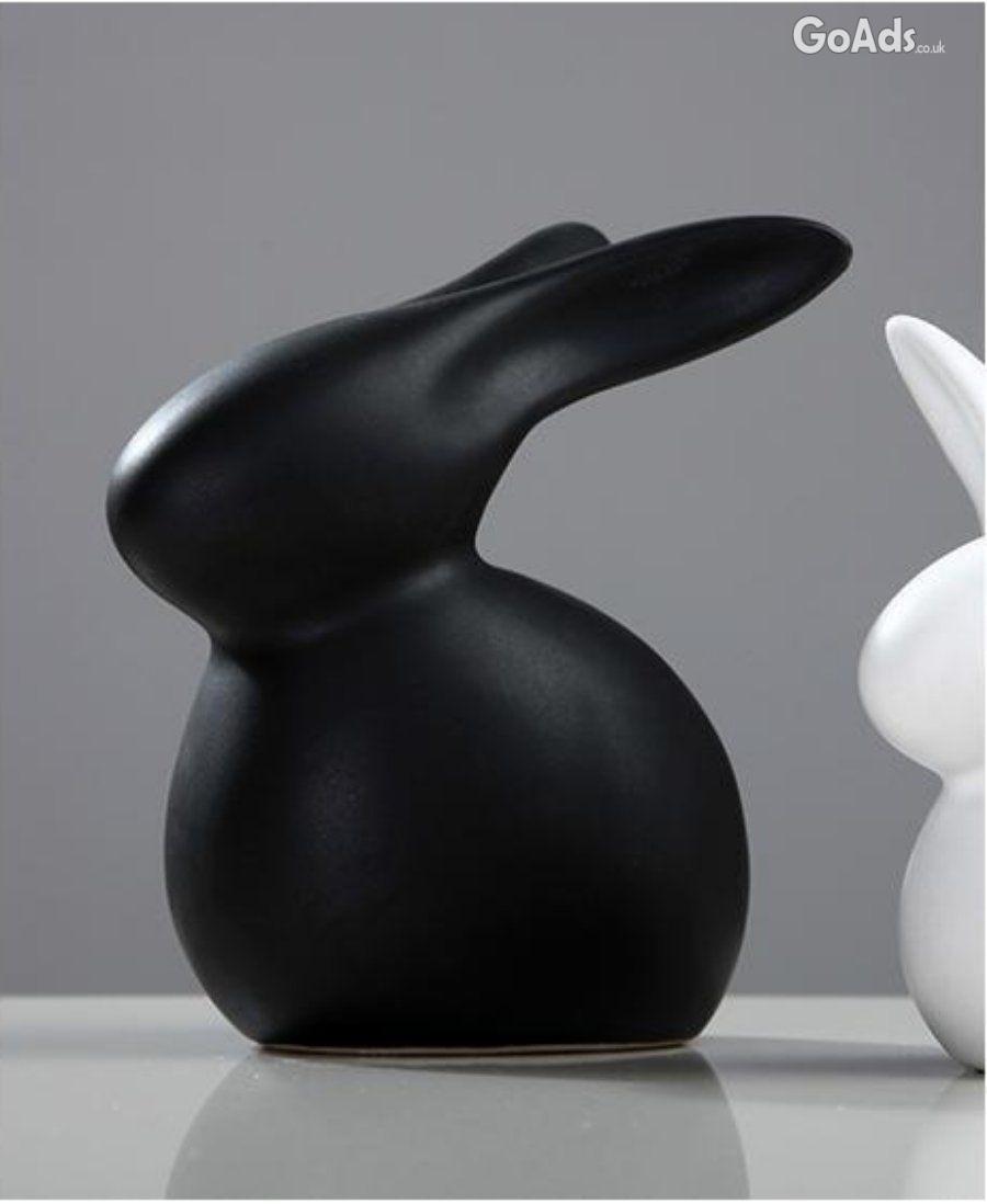 Modern sitting Creamic rabbit