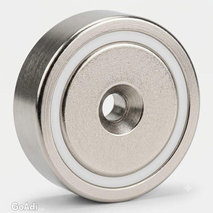 Neodymium Pot Magnet - 42mm Outer Diameter x 8mm Thickness
