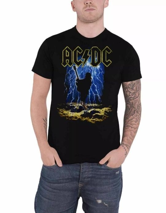 New Men's AC/DC T Shirt Highway To Hell Band Logo Official Black