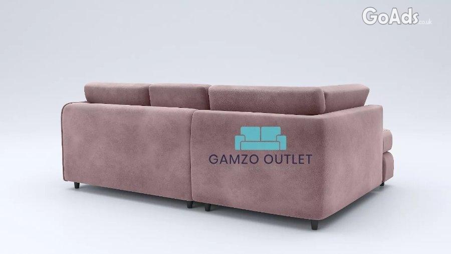 Plush Fabric Corner Sofa Full Back L Shape Settee 5 4 3 2 Seater Suite
