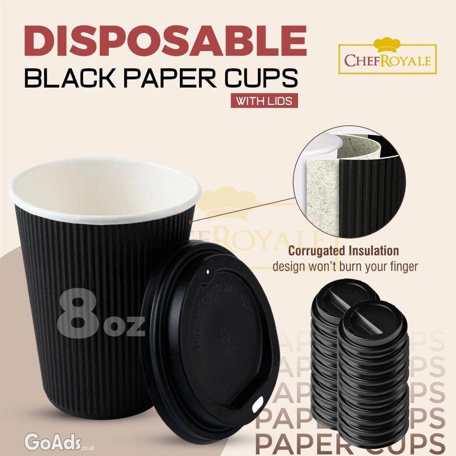 Ripple Disposable Coffee Cups with Lids -1