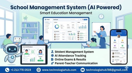 AI School Management System with Mobile App & Automation