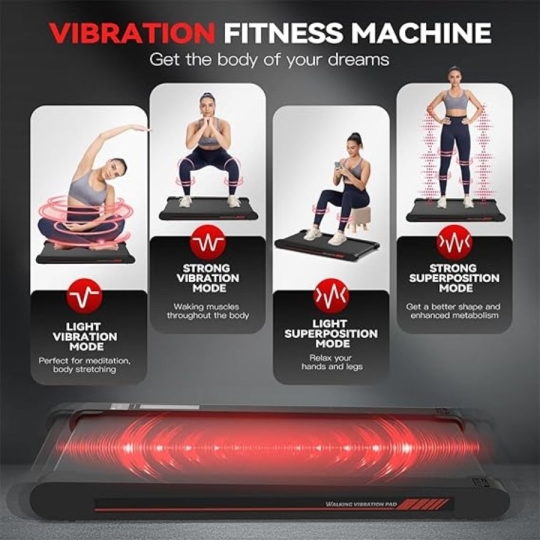 Sperax Walking Vibration Pad with APP, 3 in 1 Under Desk Treadmill, 2.