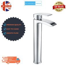 Tall Basin Mixer Tap Chrome High Rise Eludora Montana Bathroom Mono Ta