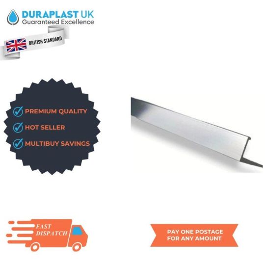 Tile Trims Aluminium L Shape 8mm 10mm 12mm 14mm Chrome Silver Quality