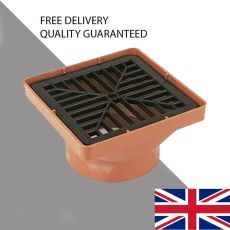 Underground Drainage 110mm Square Hopper And Grid Underground Pipe Fit