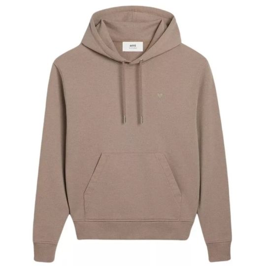 Unisex Ami Taupe Hoodie Classic Fit Organic Cotton