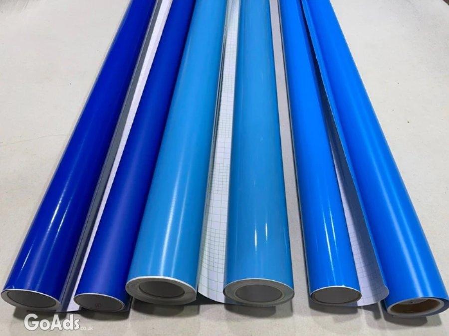 Vehicle Vinyl Wrap Super Gloss Blue Sticker Decal Film Air Free Car