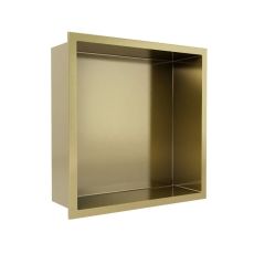 Wall Niche Inset 300 x 300mm Brushed Brass Shower Bathroom