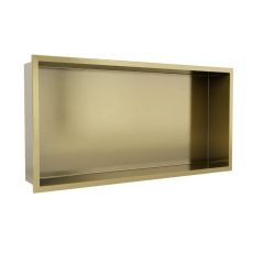 Wall Niche Inset 600 x 300mm Brushed Brass Shower Bathroom Recessed St