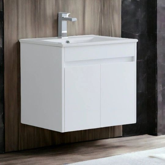 White 600mm Waterproof washbasin storage