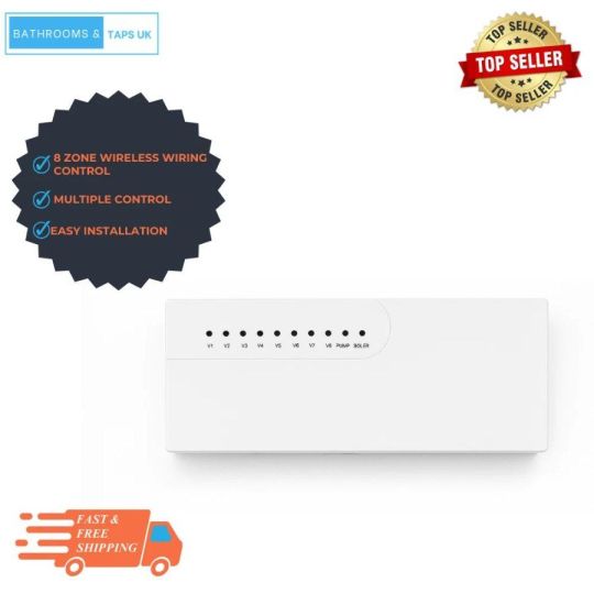 Wireless Wiring Centre Underfloor Heating 8 Zone LED Indicator Control