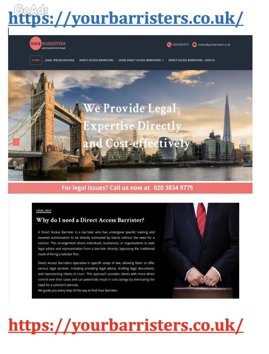Your Barristers Direct Access Barrister London